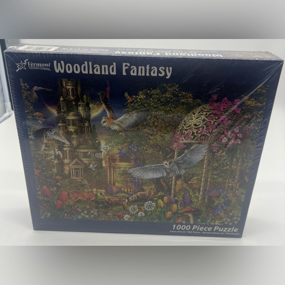 New Vermont Christmas Co. Puzzle C.Marchetti "Woodland Fantasy" Animals 1000 pc